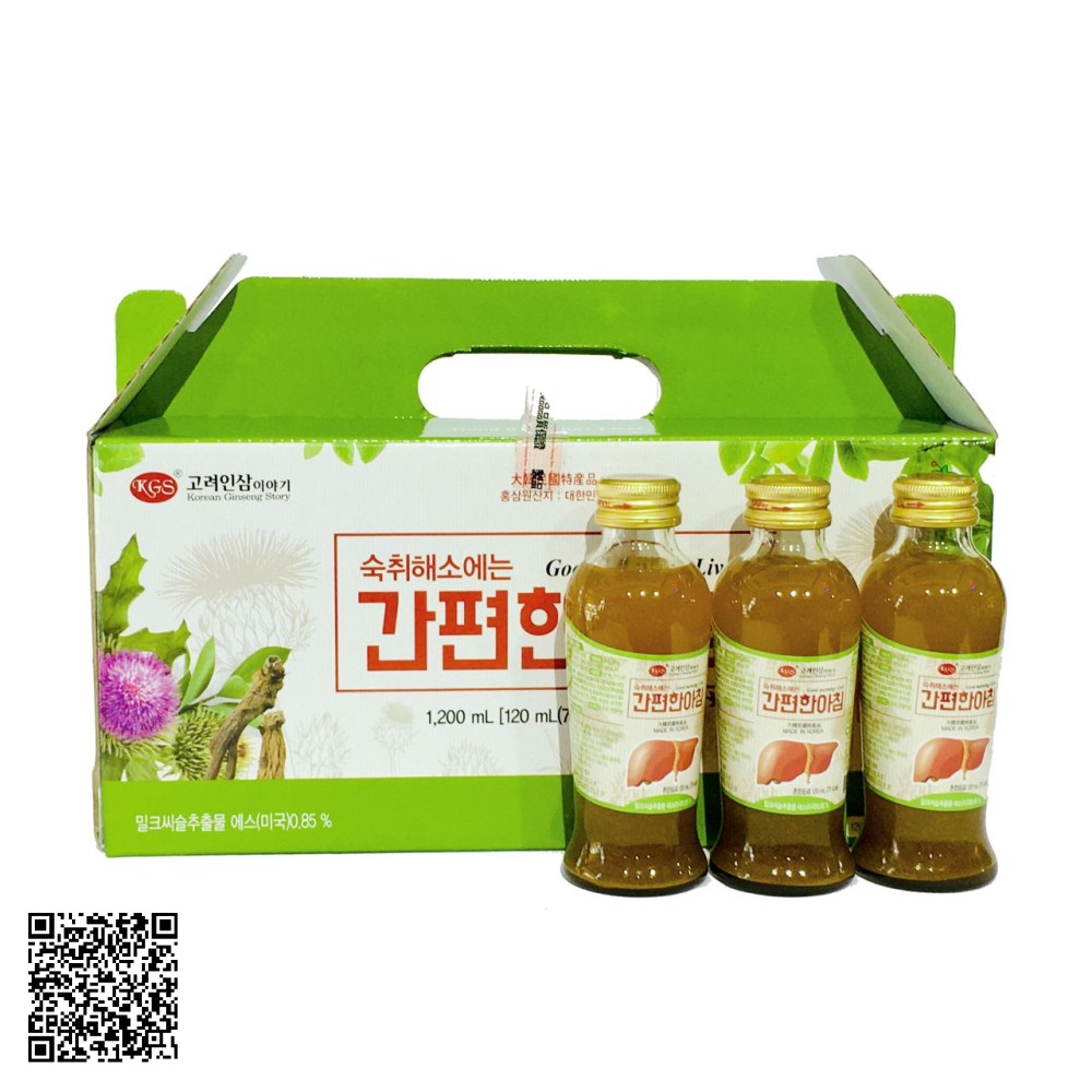 Nước Hồng Sâm Bổ Gan Thanh Lọc Cơ Thể KGS Good Morning Liver Từ Hàn Quốc 10 Chai