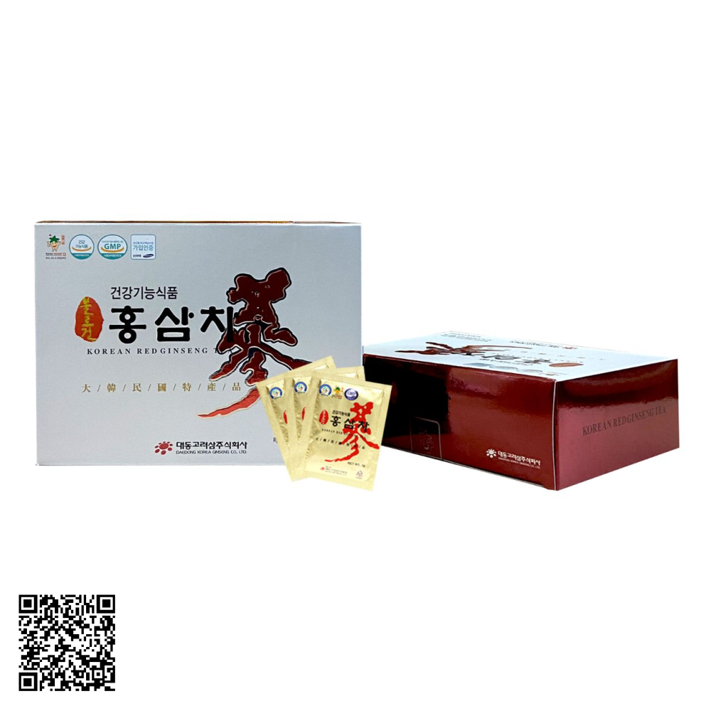 Trà Hồng Sâm Daedong Korean Red Ginseng Tea Từ Hàn Quốc 100 Gói