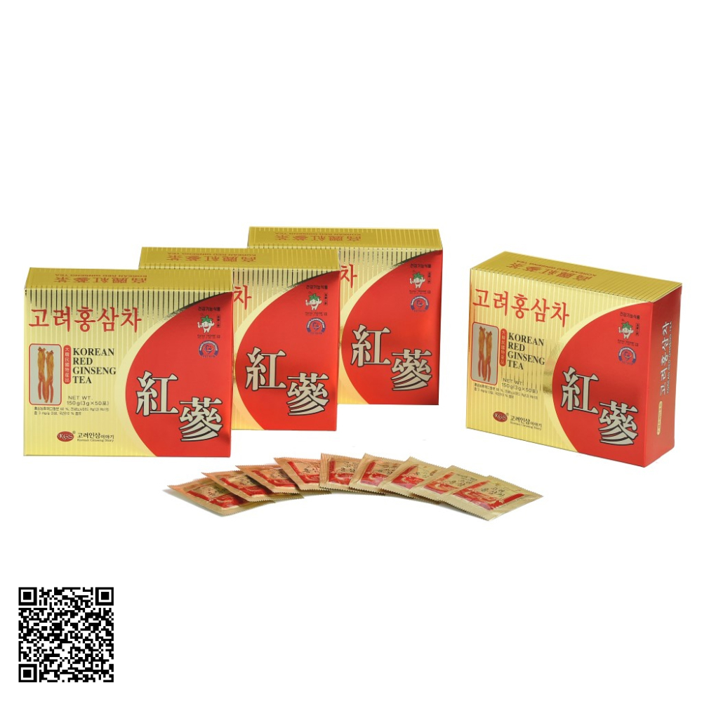 Trà Hồng Sâm KGS Korean Red Ginseng Tea Cao Cấp Từ Hàn Quốc 50 Gói