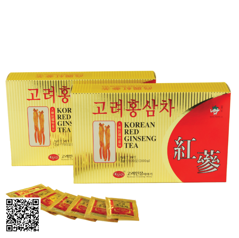 Trà Hồng Sâm KGS Korean Red Ginseng Tea Cao Cấp Từ Hàn Quốc 100 Gói