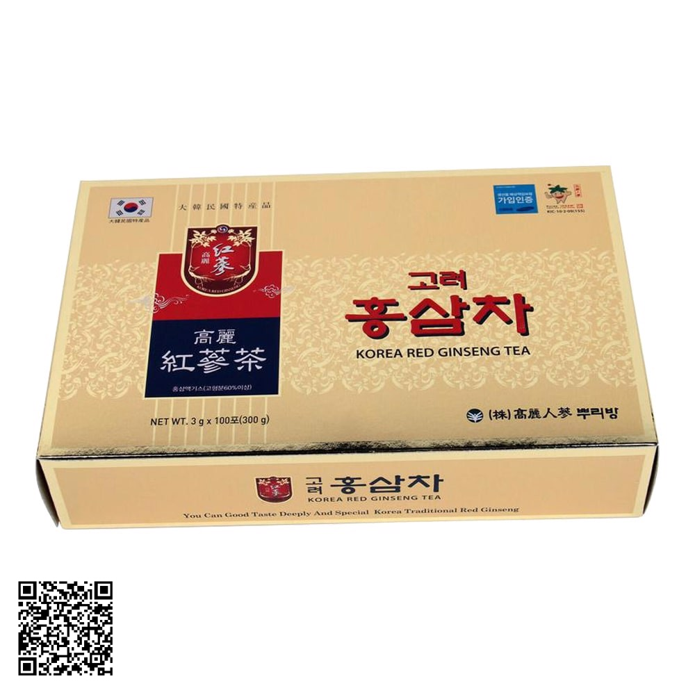 Trà Hồng Sâm Buleebang Korea Red Ginseng Tea Hộp Giấy Từ Hàn Quốc 100 Gói