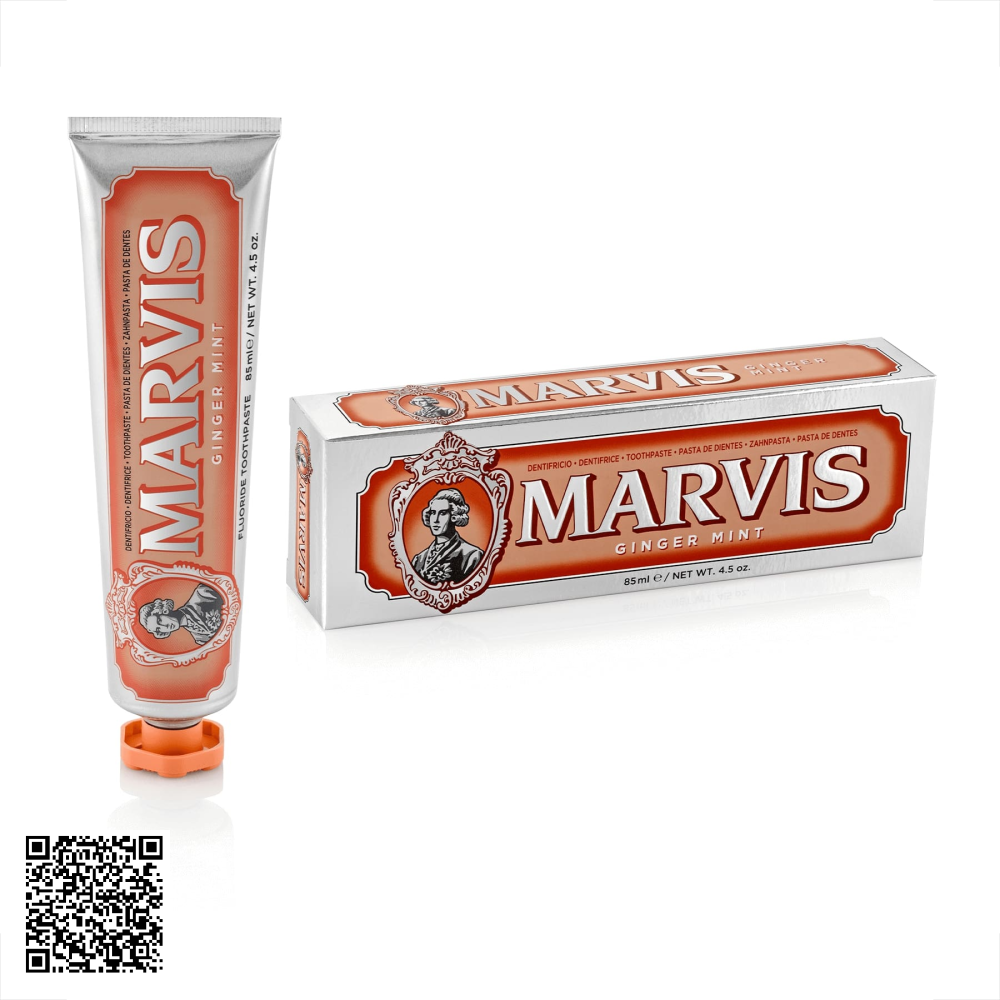 Kem Đánh Răng Marvis Ginger Mint Vị Gừng Ấm Áp Hoà Quyện Bạc Hà Thanh Khiết 85ml