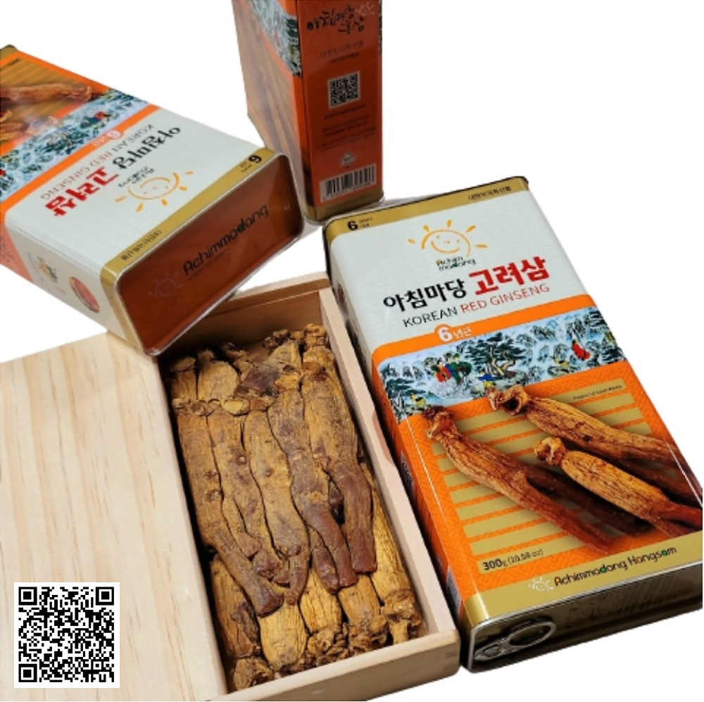 Hồng Sâm Củ Khô Achimmadang Korean Red Ginseng Từ Hàn Quốc 20 Củ