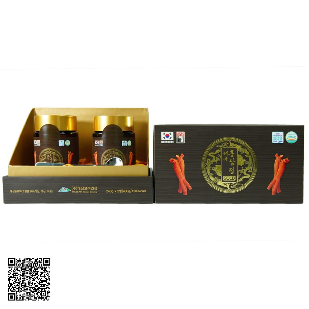 Cao Hồng Sâm Thái Cực Daesan Taegeuk Korean Red Ginseng Gold Từ Hàn Quốc 2 Lọ