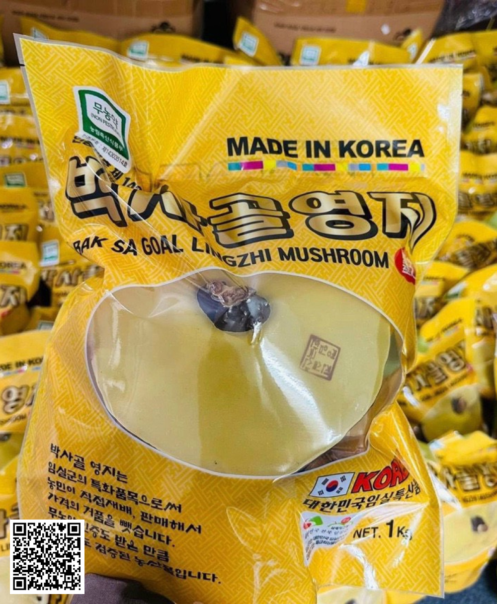 Nấm Linh Chi Vàng Cheong Jin Imsil Từ Hàn Quốc 1kg (8-9 Lá)