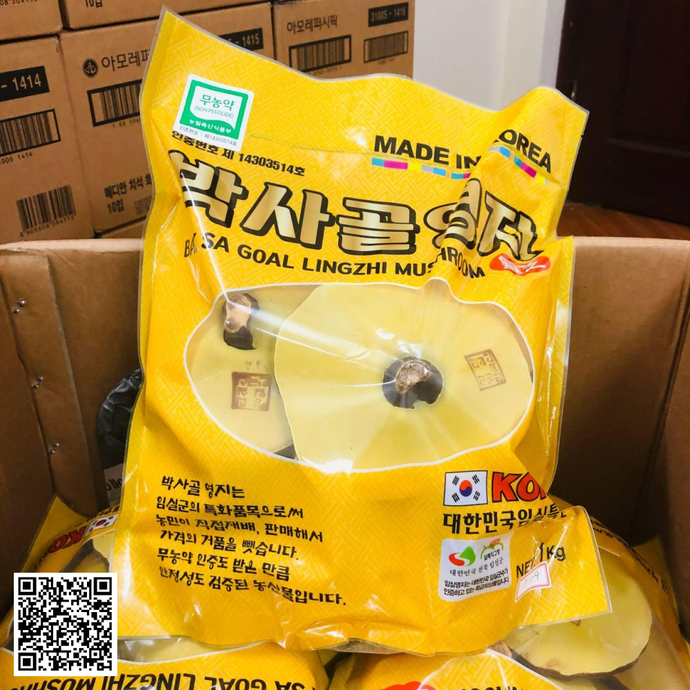 Nấm Linh Chi Vàng Cheong Jin Imsil Từ Hàn Quốc 1kg (12-13 Lá)