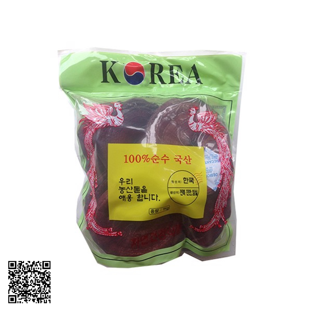 Nấm Linh Chi Đỏ Phượng Hoàng Túi Xanh Từ Hàn Quốc 1kg (3 Tai Trở Lên)