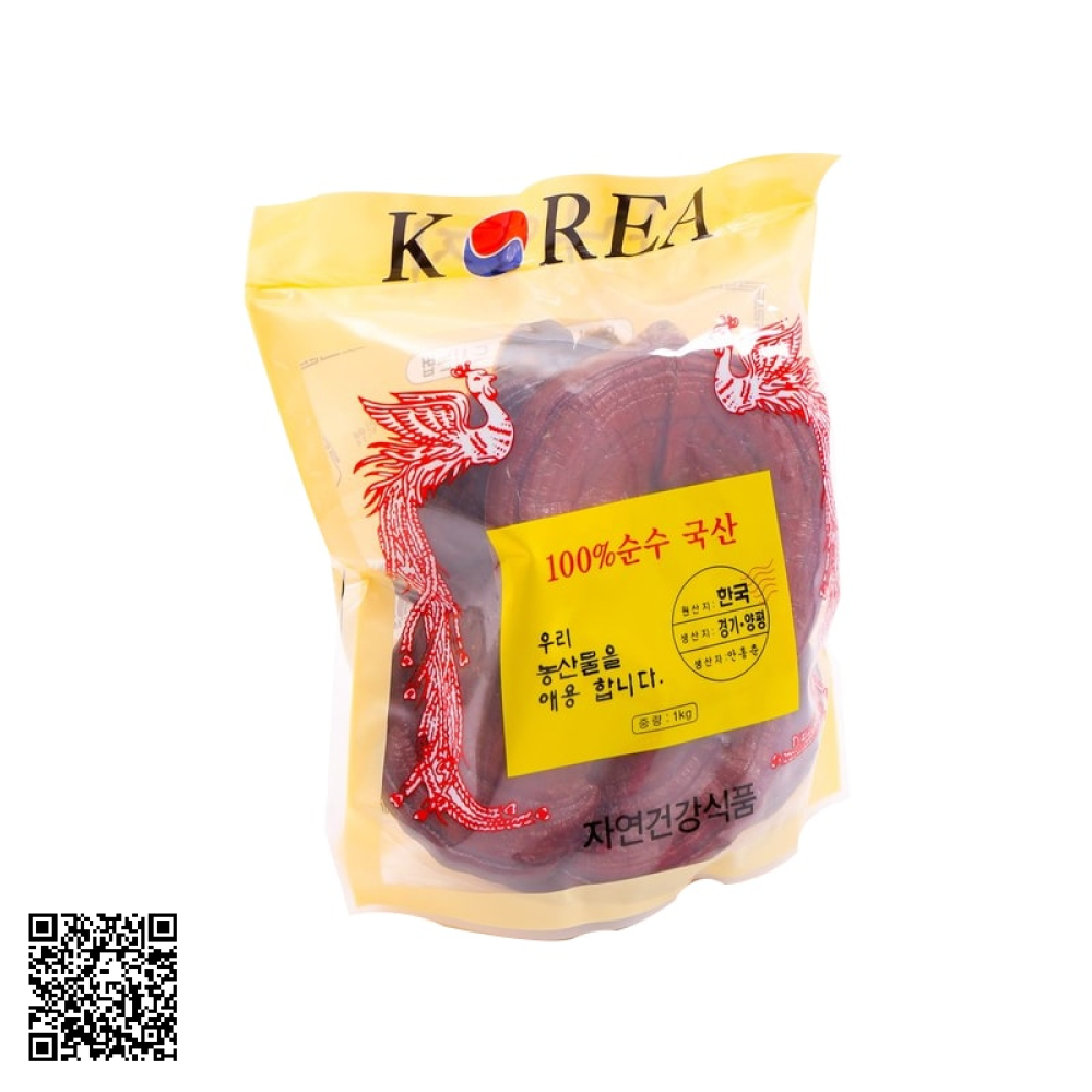 Nấm Linh Chi Đỏ Phượng Hoàng Túi Vàng Từ Hàn Quốc 1kg (3 Tai Trở Lên)