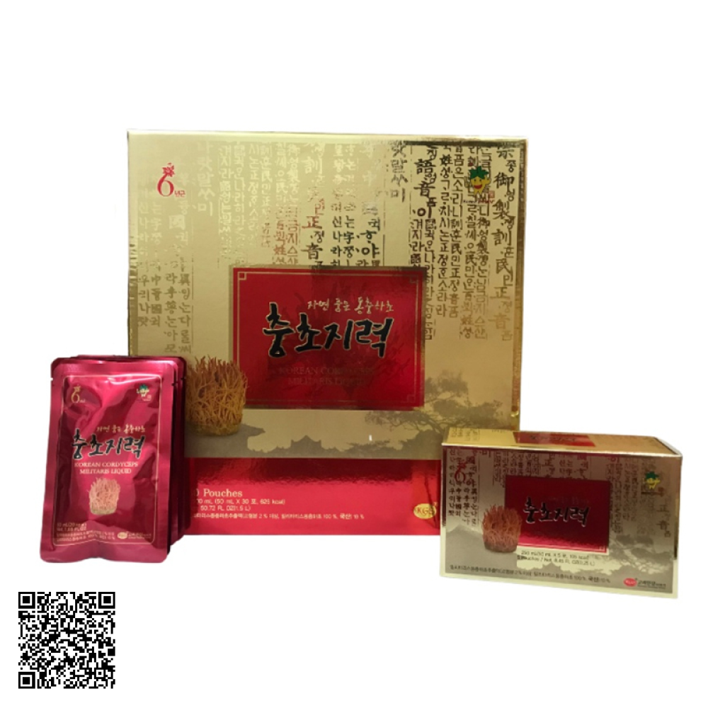 Nước Đông Trùng Hạ Thảo KGS Korean Cordyceps Militaris Liquid Từ Hàn Quốc 30 Gói
