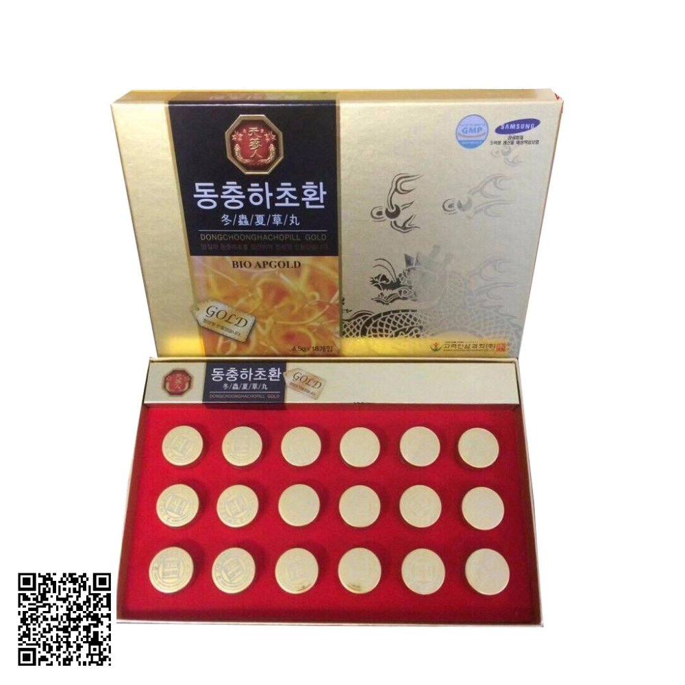 Viên Đông Trùng Hạ Thảo Bio Apgold Gold Từ Hàn Quốc Hộp 18 Viên