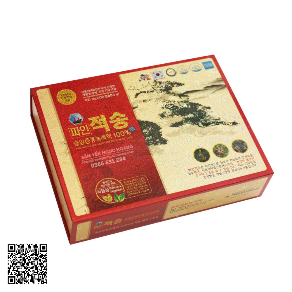 Viên Tinh Dầu Thông Đỏ Pine Jeok Song Gold Từ Hàn Quốc 120 Viên
