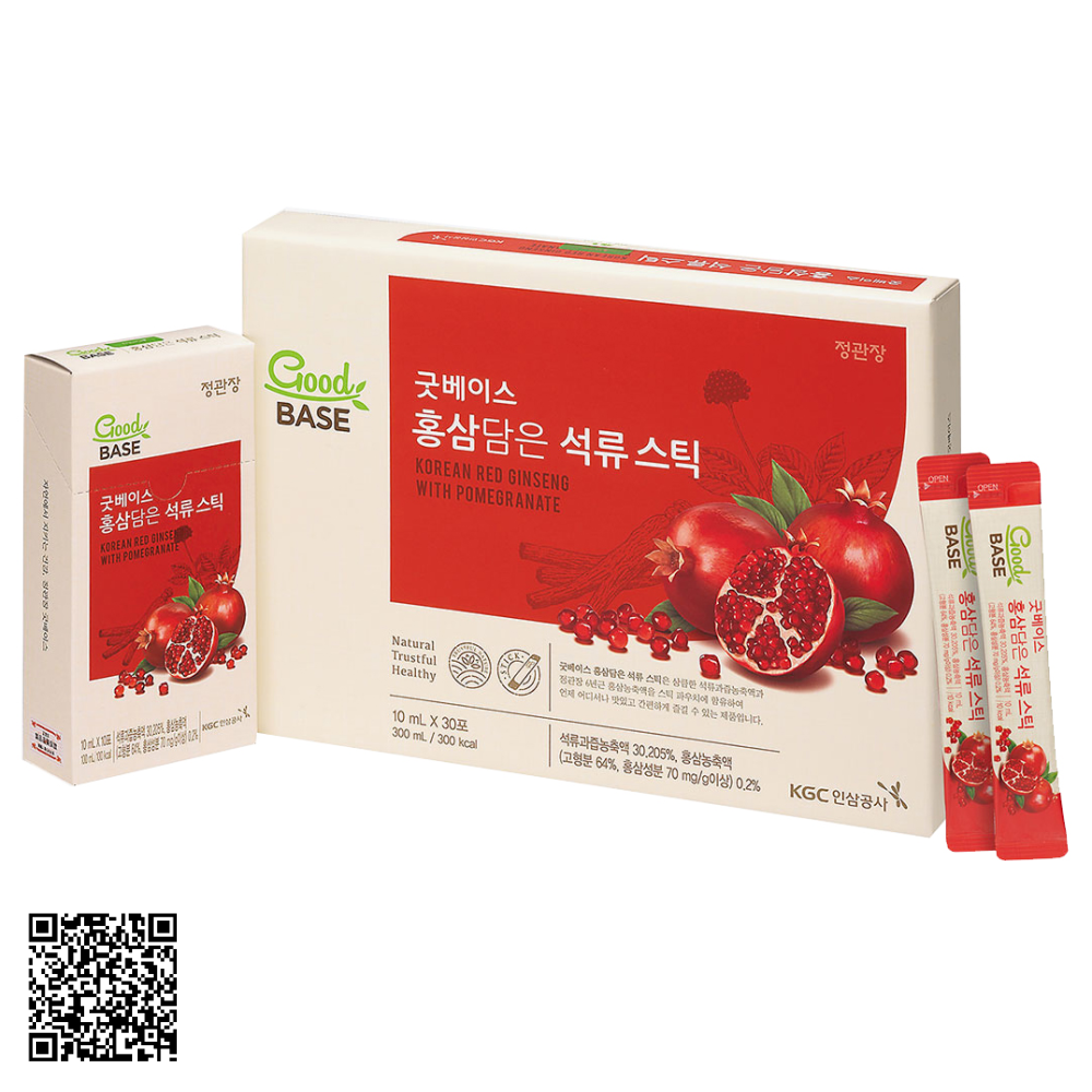 Nước Hồng Sâm Goodbase Lựu Đỏ KGC Jung Kwan Jang Từ Hàn Quốc 30 Gói