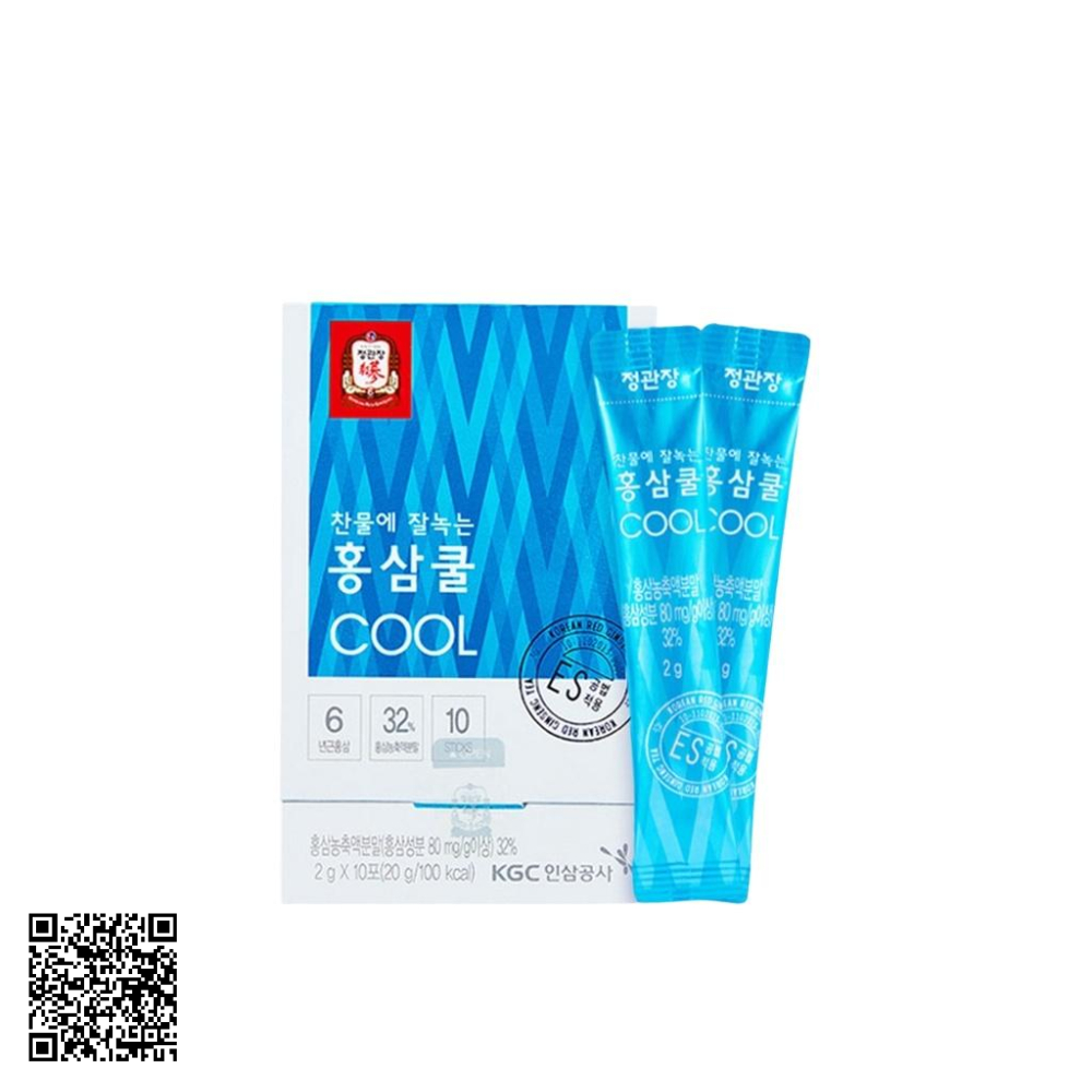 Trà Hồng Sâm Hòa Tan Tea Cool KGC Jung Kwan Jang Từ Hàn Quốc Hộp 10 Gói