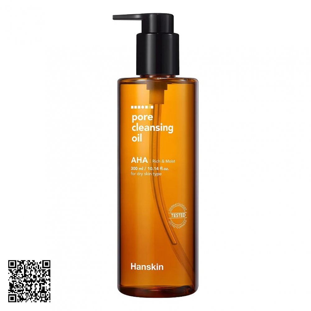 Dầu Tẩy Trang Hanskin Cleansing Oil & Blackhead AHA Từ Hàn Quốc 300ml