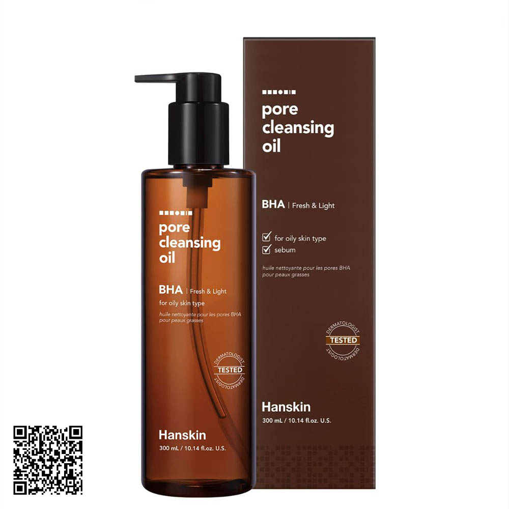 Dầu Tẩy Trang Hanskin Cleansing Oil & Blackhead BHA Từ Hàn Quốc 300ml