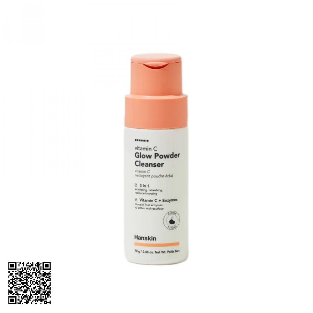 Sữa Rửa Mặt Dạng Bọt Hanskin Vitamin C Glow Powder Cleanser Từ Hàn Quốc 70g
