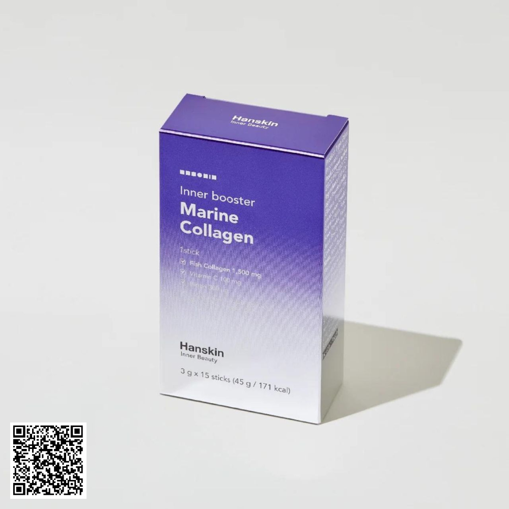 Collagen Hỗ Trợ Ngừa Lão Hóa Hanskin Inner Booster Marin Collagen Từ Hàn Quốc 15 Ống