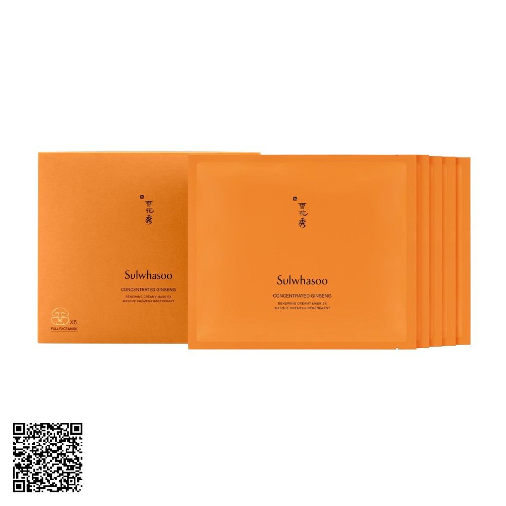 Mặt Nạ Kem Nhân Sâm Sulwhasoo Concentrated Ginseng Renewing Creamy Mask Ex 5 Miếng