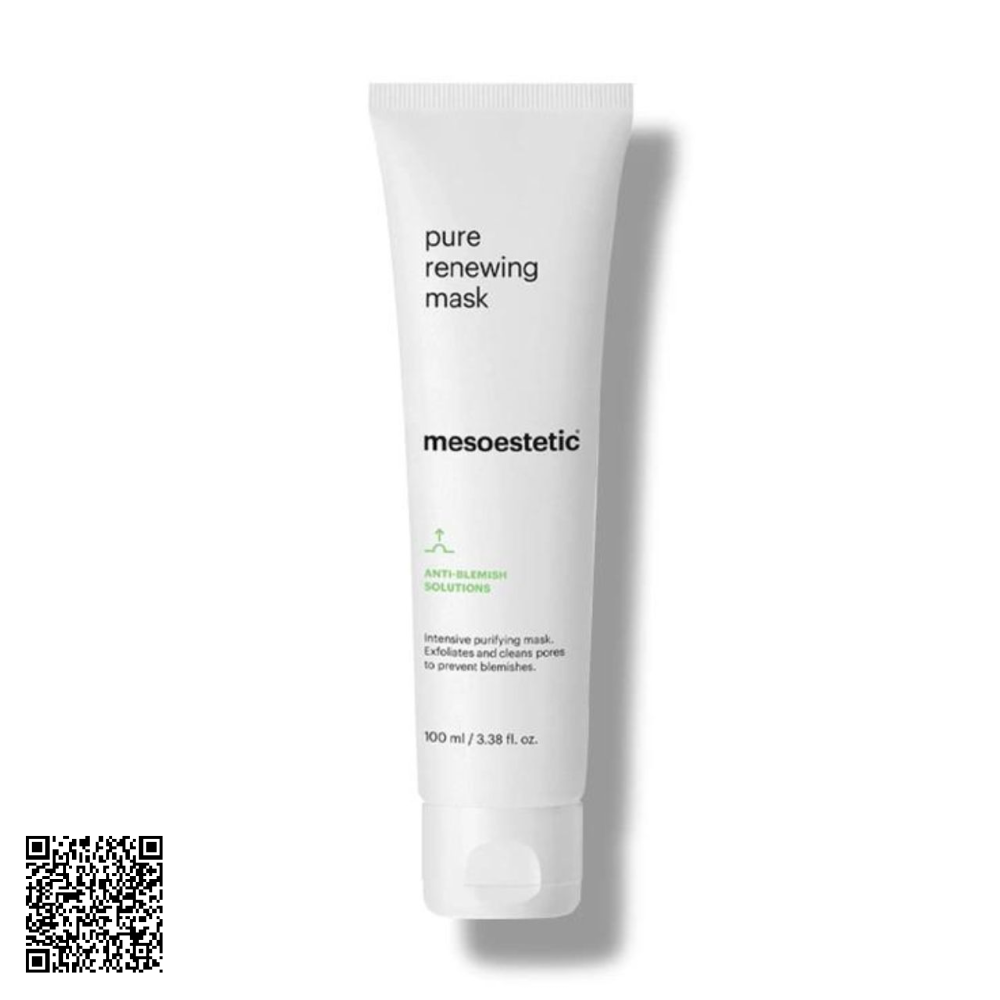 Mặt Nạ Làm Sạch Giảm Viêm Mesoestetic Anti-Blemish Solutions Pure Renewing Mask Từ Tây Ban Nha 100ml