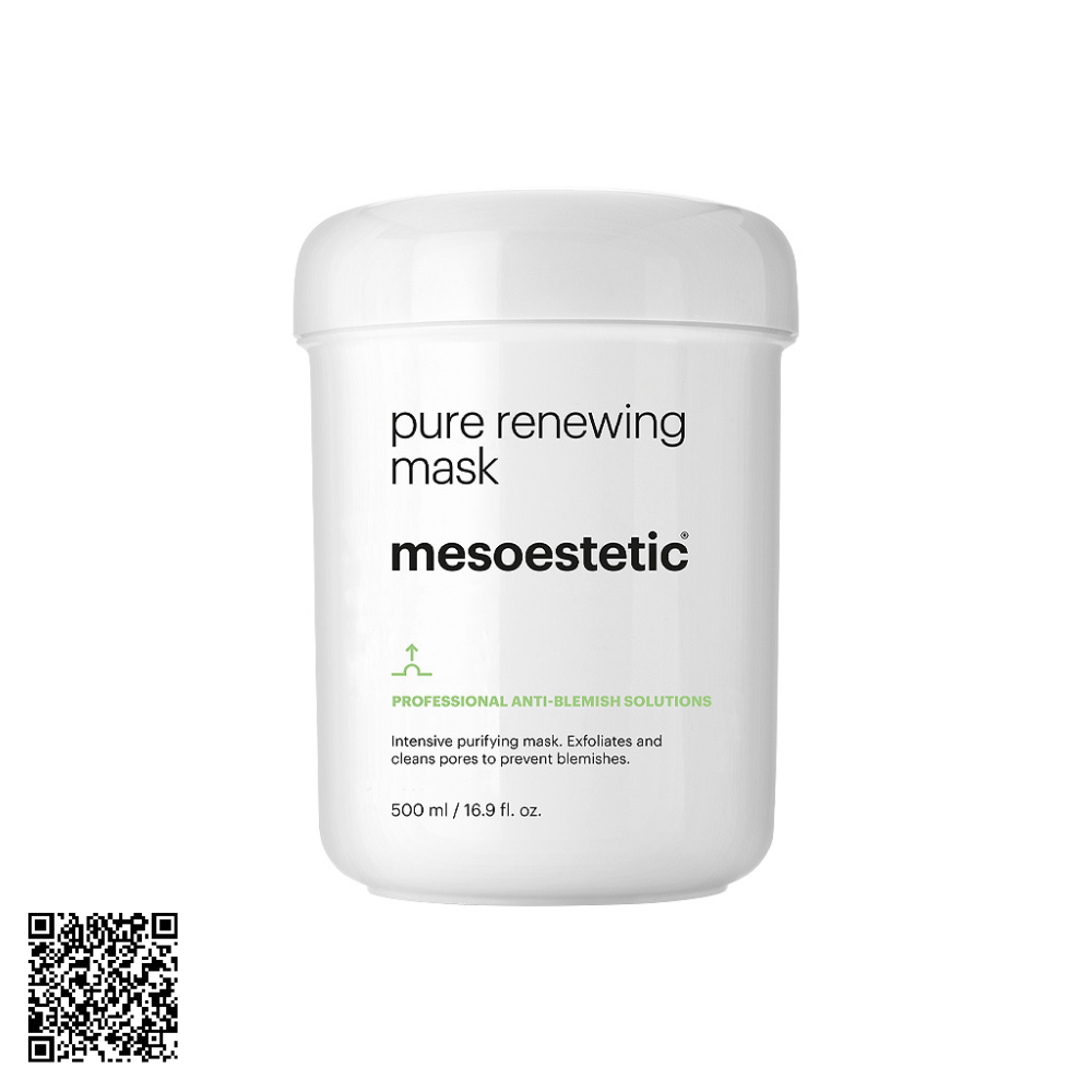 Mặt Nạ Làm Sạch Giảm Viêm Mesoestetic Anti-Blemish Solutions Pure Renewing Mask Từ Tây Ban Nha 500ml