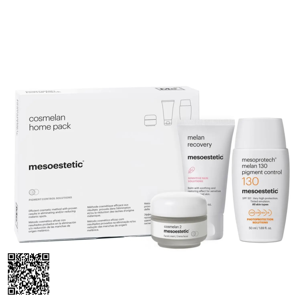Bộ Sản Phẩm Dưỡng Trắng Da Mesoestetic Cosmelan Home Pack Từ Tây Ban Nha 3 Món