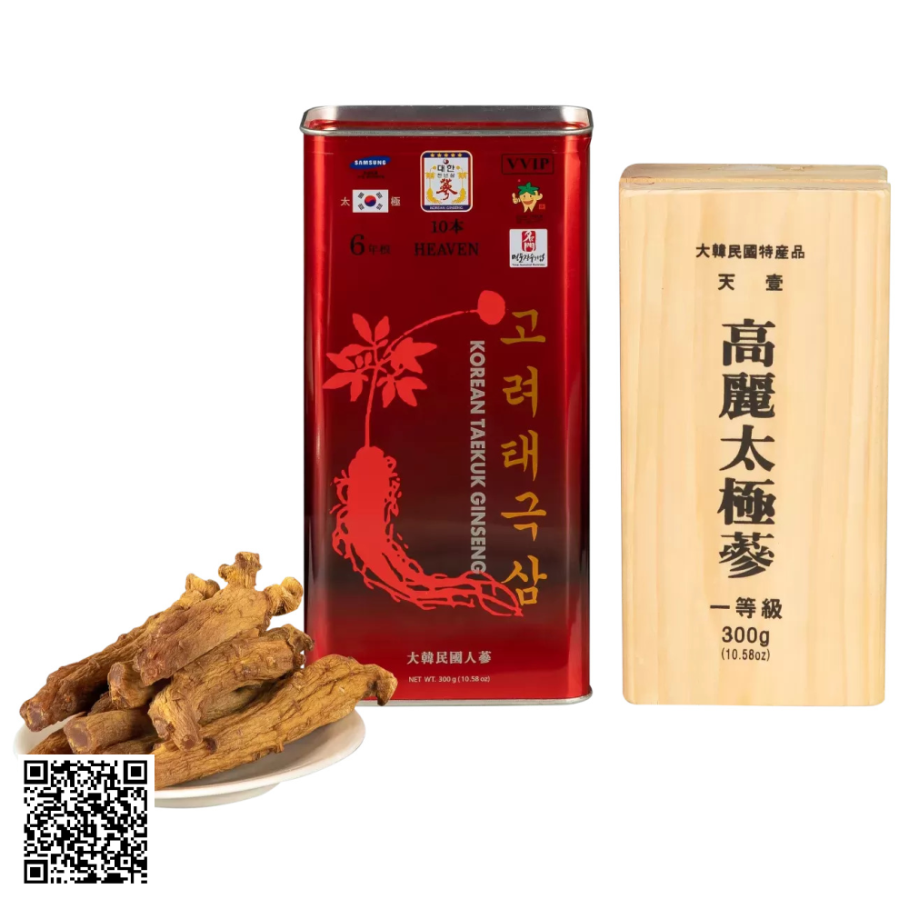 Thiên Sâm Chính Phủ Hàn Quốc Củ Khô VVIP 300g 10 Củ