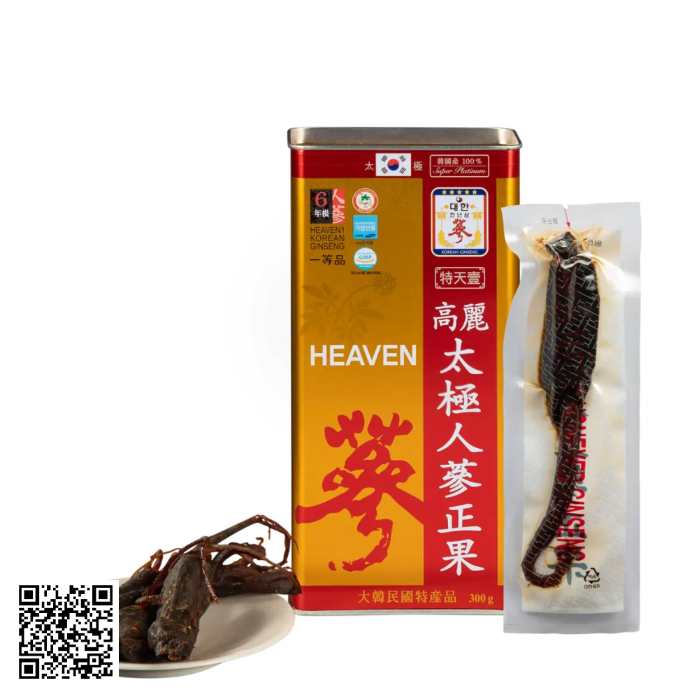 Thiên Sâm Chính Phủ Tẩm Mật Ong VVIP 300g 6 Củ