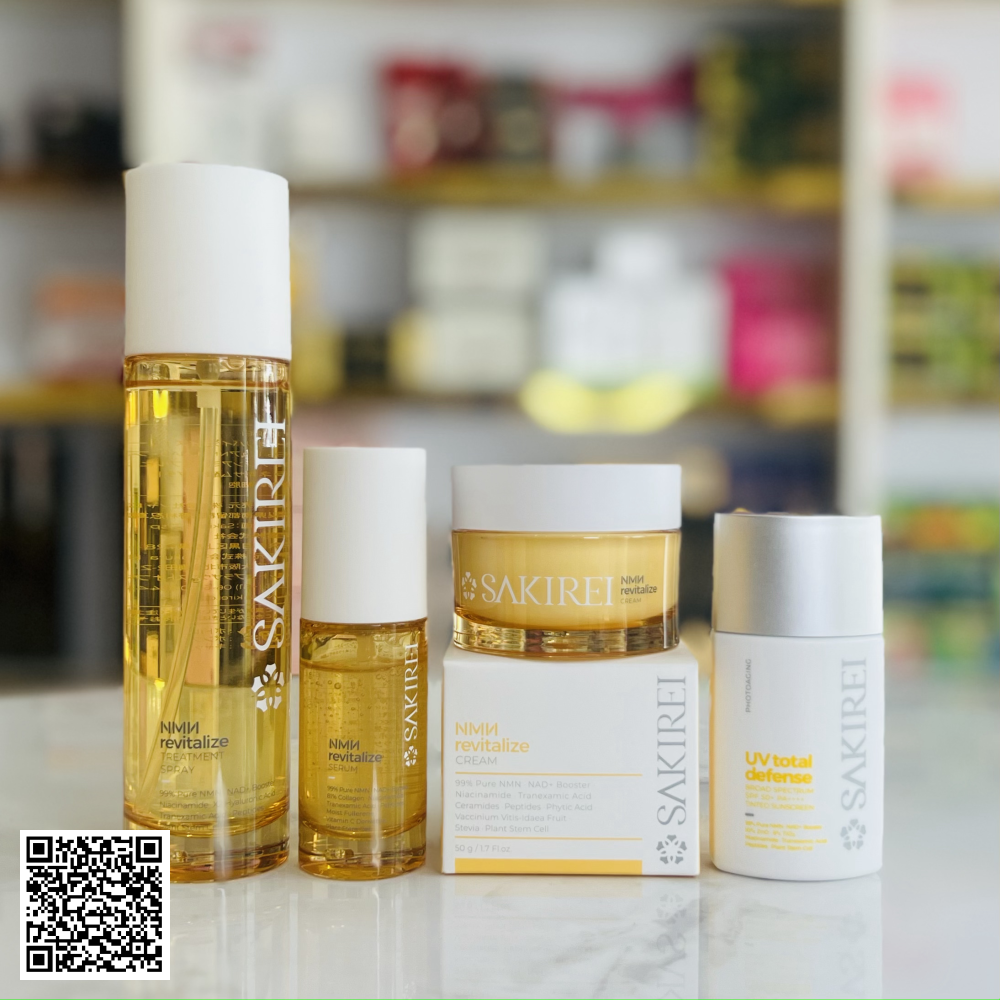 Bộ Dưỡng Phục Hồi Da Mặt Sakirei NMN Revitalize 4 Sản Phẩm Từ Nhật Bản