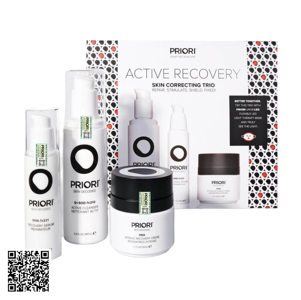 Bộ 3 Tái Tạo Da Priori Active Recovery Trio Từ Mỹ