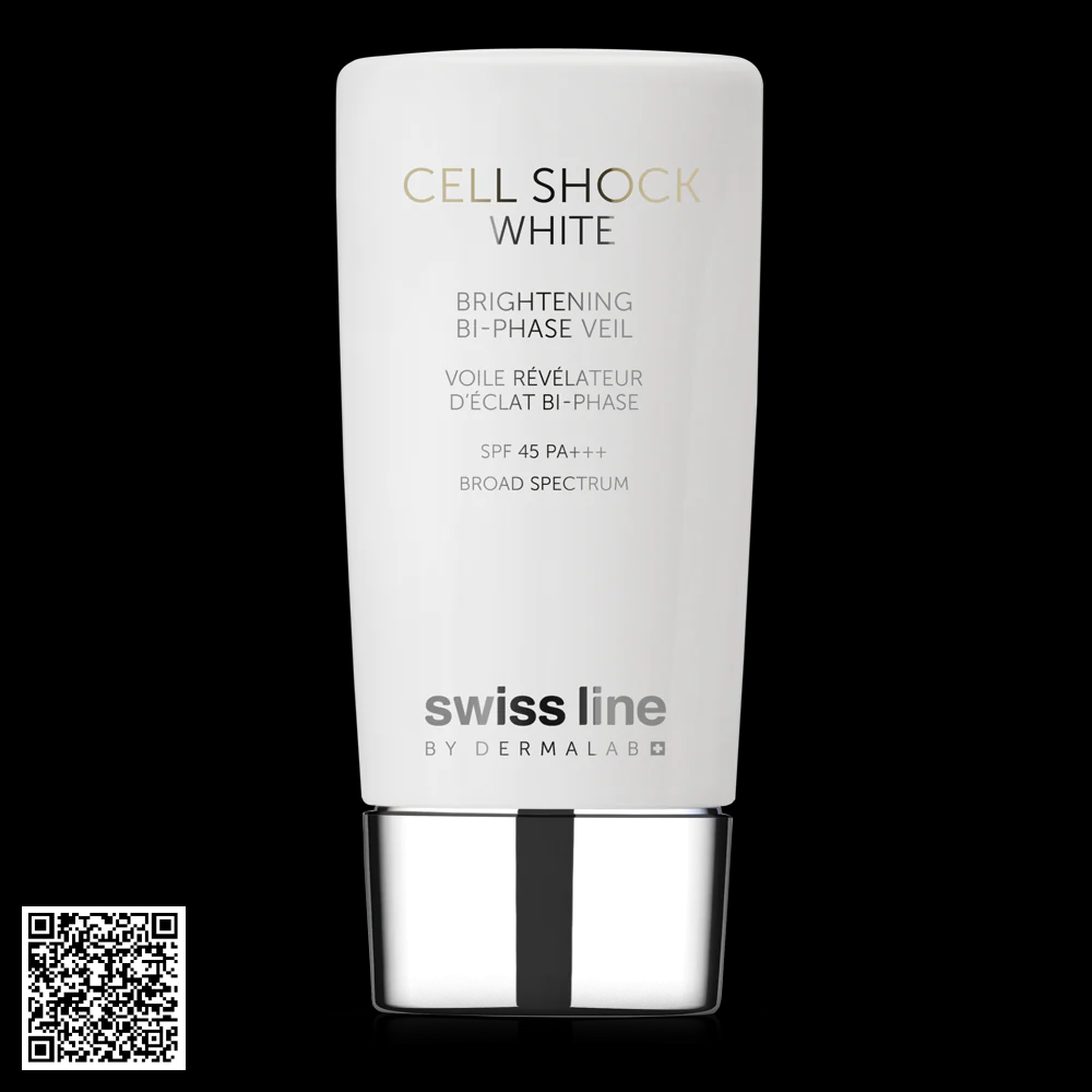 Nhũ Tương Bảo Vệ Và Làm Trắng Da Swissline Cell Shock White Brightening Bi-Phase Veil SPF 45 PA+++