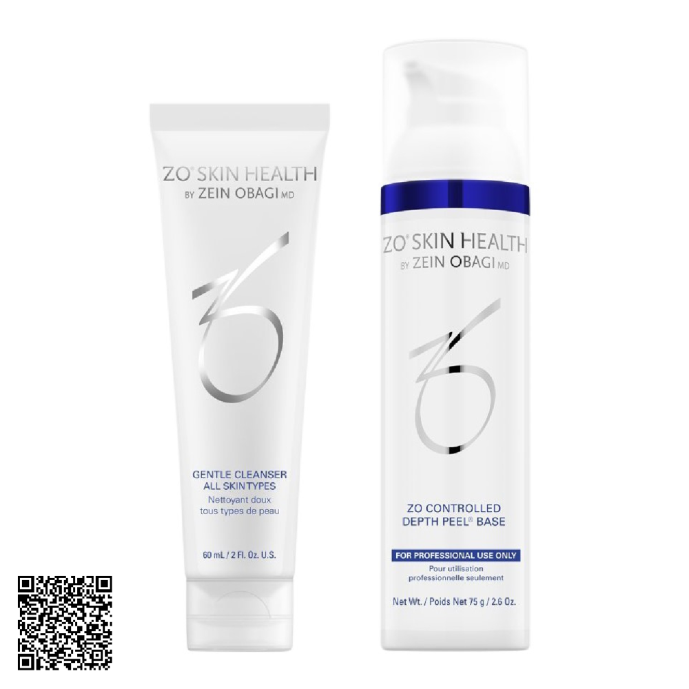 ZO Skin Health Peel Da Sinh Học Cải Thiện Sẹo Và Nám Nặng Controlled Depth Peel Từ Mỹ 2 Món 60ml + 75g