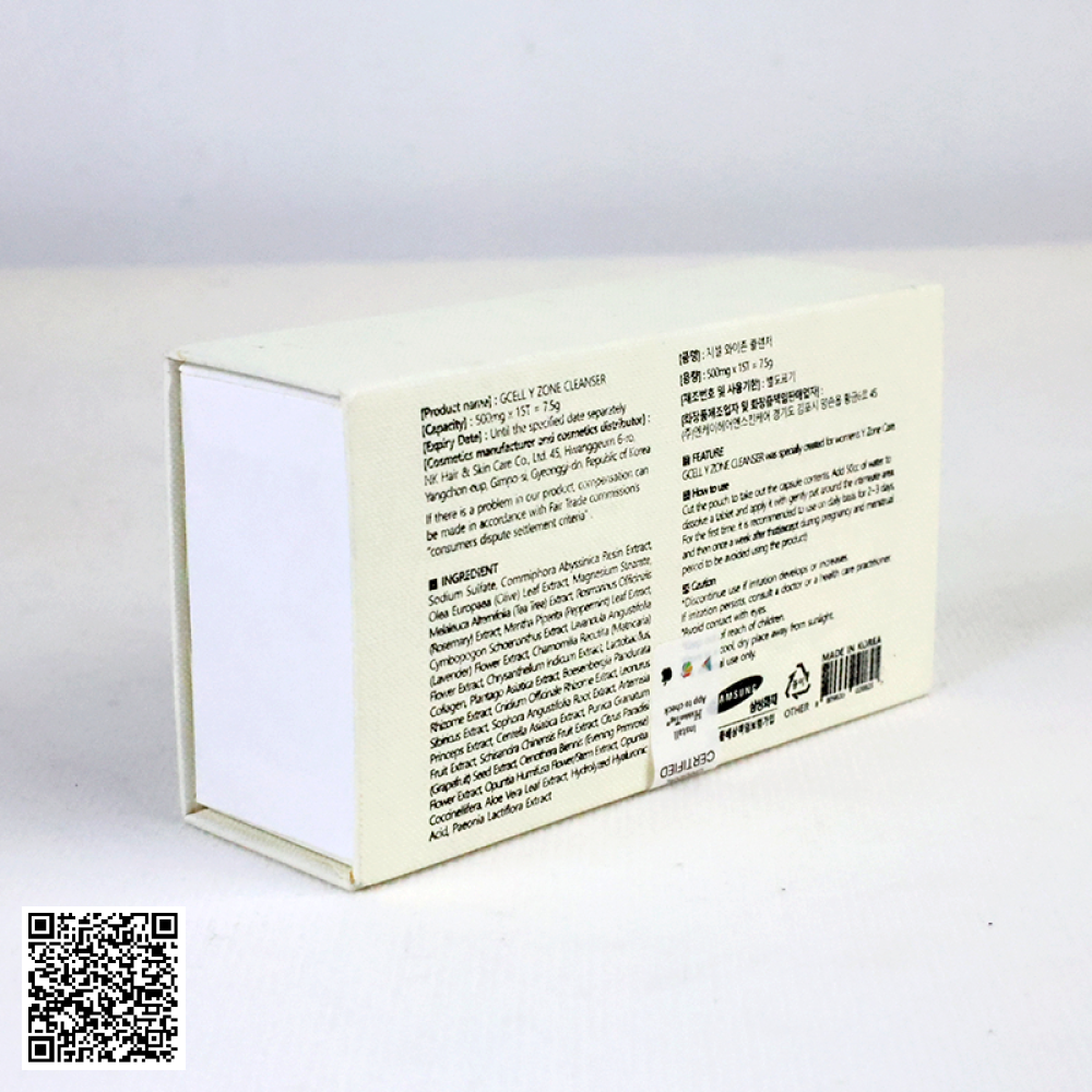 Viên Đặt Se Khít Gcell Y Zone Cleanser Feel Fresh & Confident Từ Hàn Quốc 15 Viên