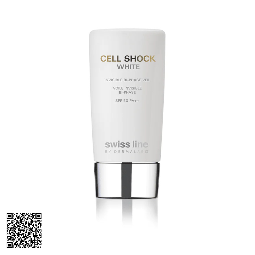 Sữa Chống Nắng Trắng Da Swissline Cell Shock White Invisible Bi-Phase Veil SPF50 PA++ Từ Thụy Sĩ 65ml