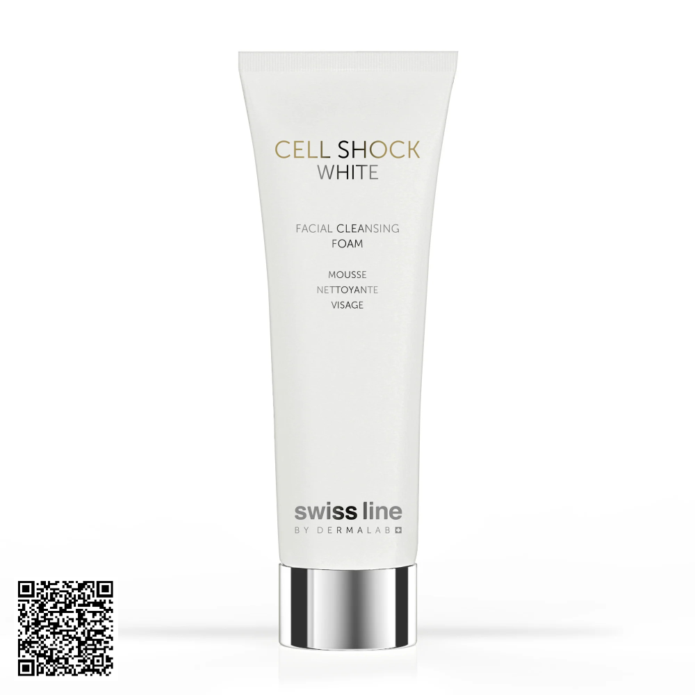 Sữa Rửa Mặt Trắng Da Swissline Cell Shock White Facial Cleansing Foam Từ Thuỵ Sĩ 160ml