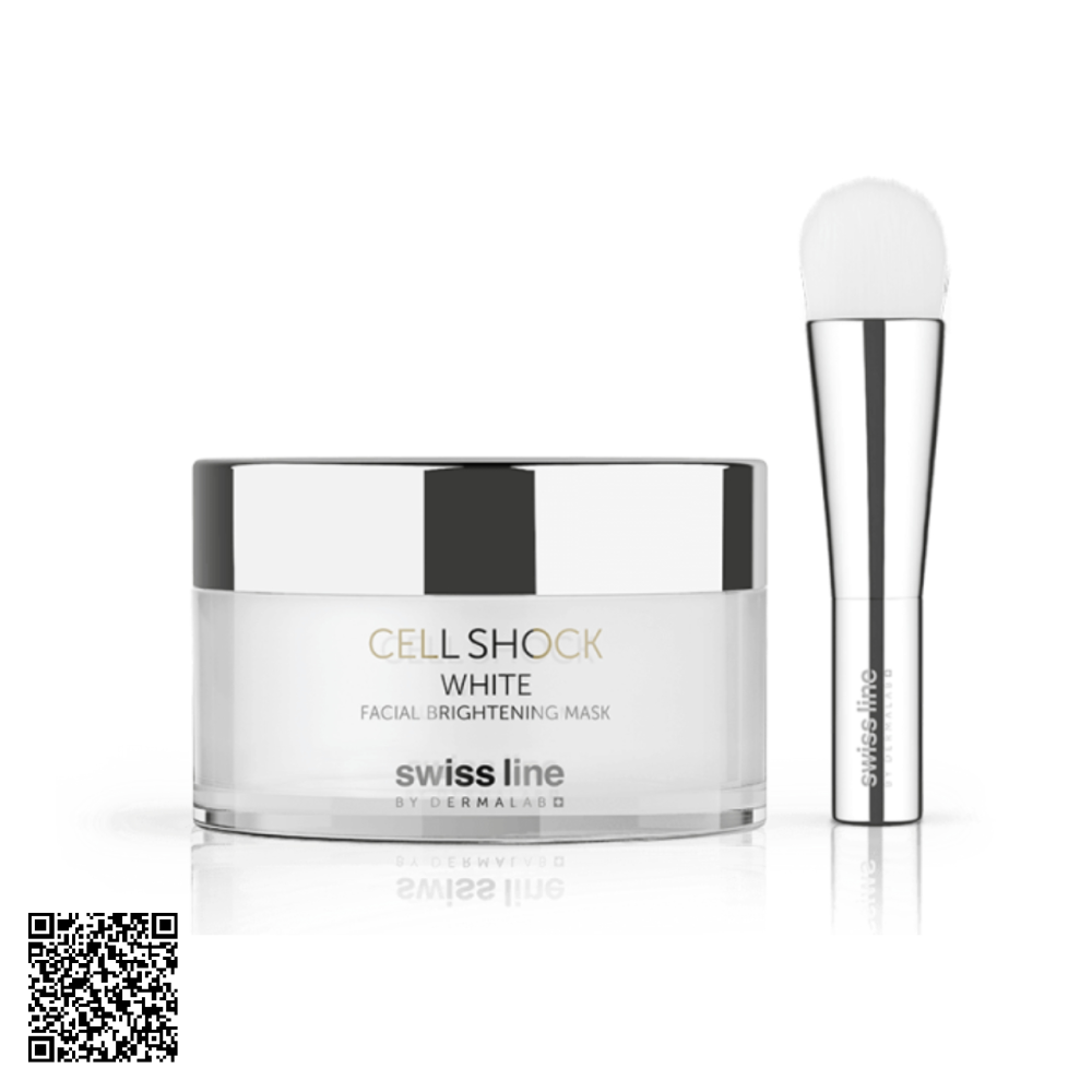 Mặt Nạ Dưỡng Trắng Mờ Nám Swissline Cell Shock White Facial Brightening Mask Từ Thuỵ Sĩ 50ml
