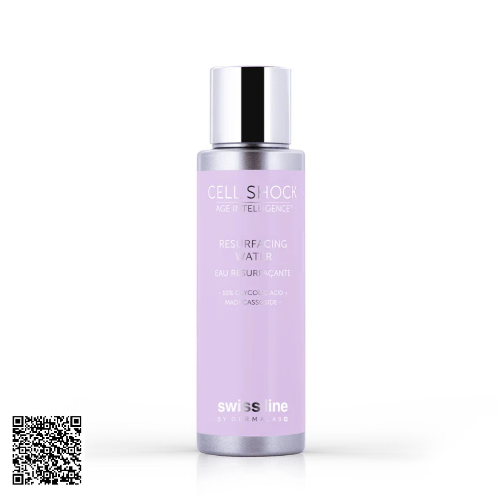 Toner Tẩy Tế Bào Chết, Trẻ Hóa Da Swissline Cell Shock Age Intelligence Resurfacing Water Từ Thuỵ Sĩ 100ml