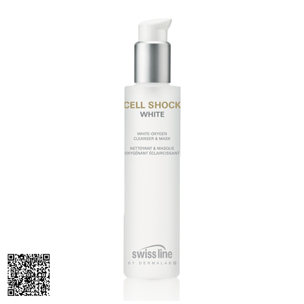 Sữa Rửa Mặt Kiêm Mặt Nạ Làm Trắng Da Swissline Cell Shock White White-Oxygen Cleanser - Mask Từ Thuỵ Sĩ 150ml