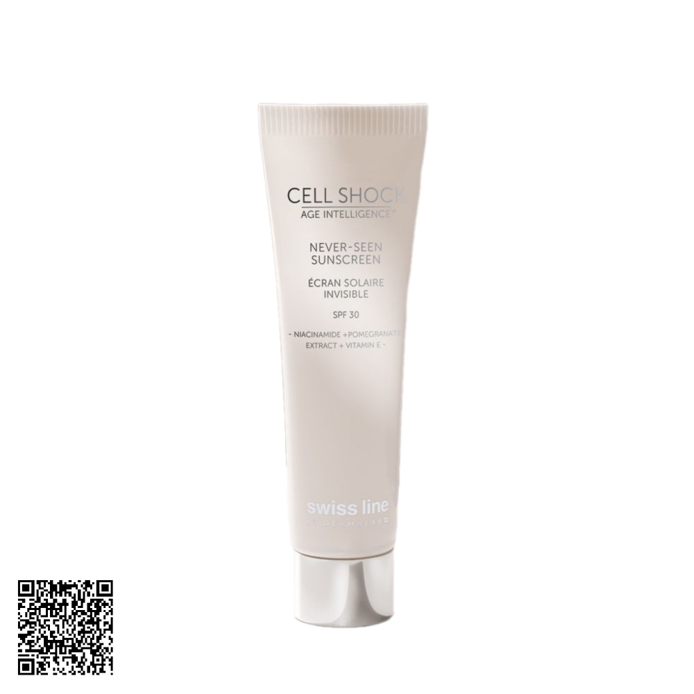Kem Chống Nắng Swissline Cell Shock Never-Seen Sunscreen SPF30 Từ Thuỵ Sĩ 50ml