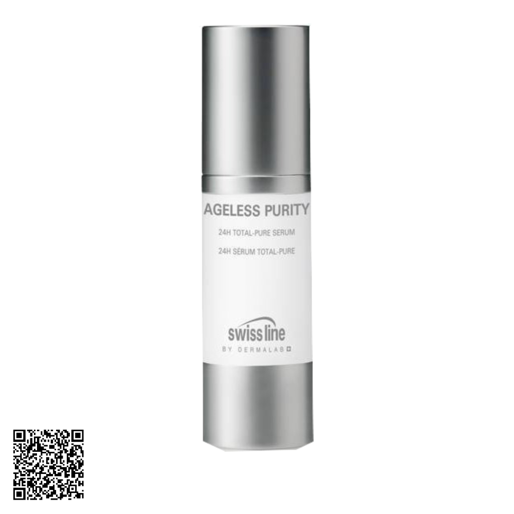 Tinh Chất Kiềm Dầu, Giảm Mụn Swissline Ageless Purity 24h Total Pure Serum Từ Thuỵ Sĩ 30ml