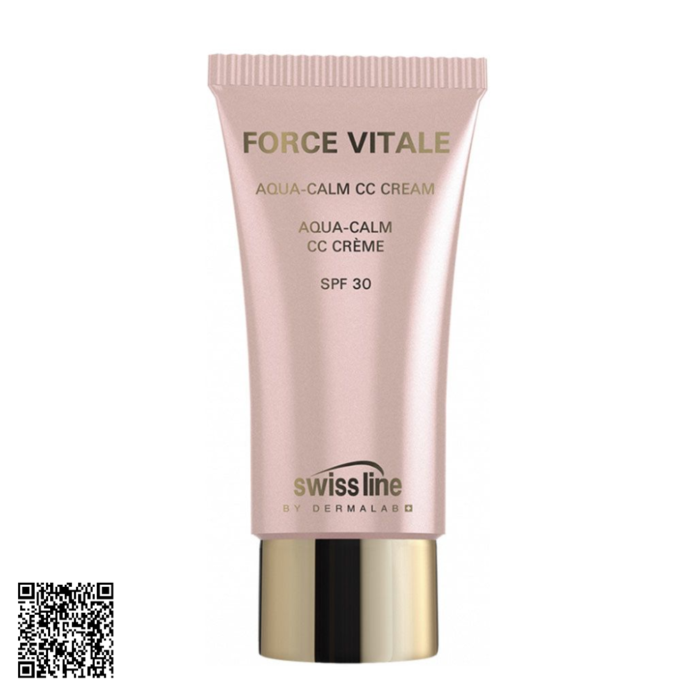 Kem Nền Chống Nắng Swissline Force Vitale Aqua-Calm CC Cream SPF30 Từ Thuỵ Sĩ 35ml