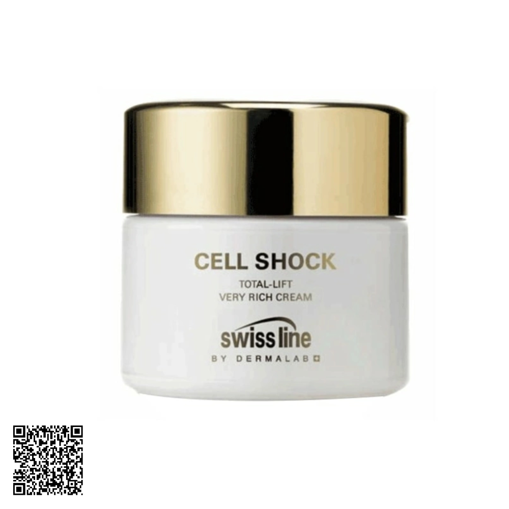 Kem Dưỡng Hỗ Trợ Ngừa Lão Hóa Nâng Cơ Swissline Cell Shock Total-Lift Very Rich Cream Từ Thuỵ Sĩ 50ml