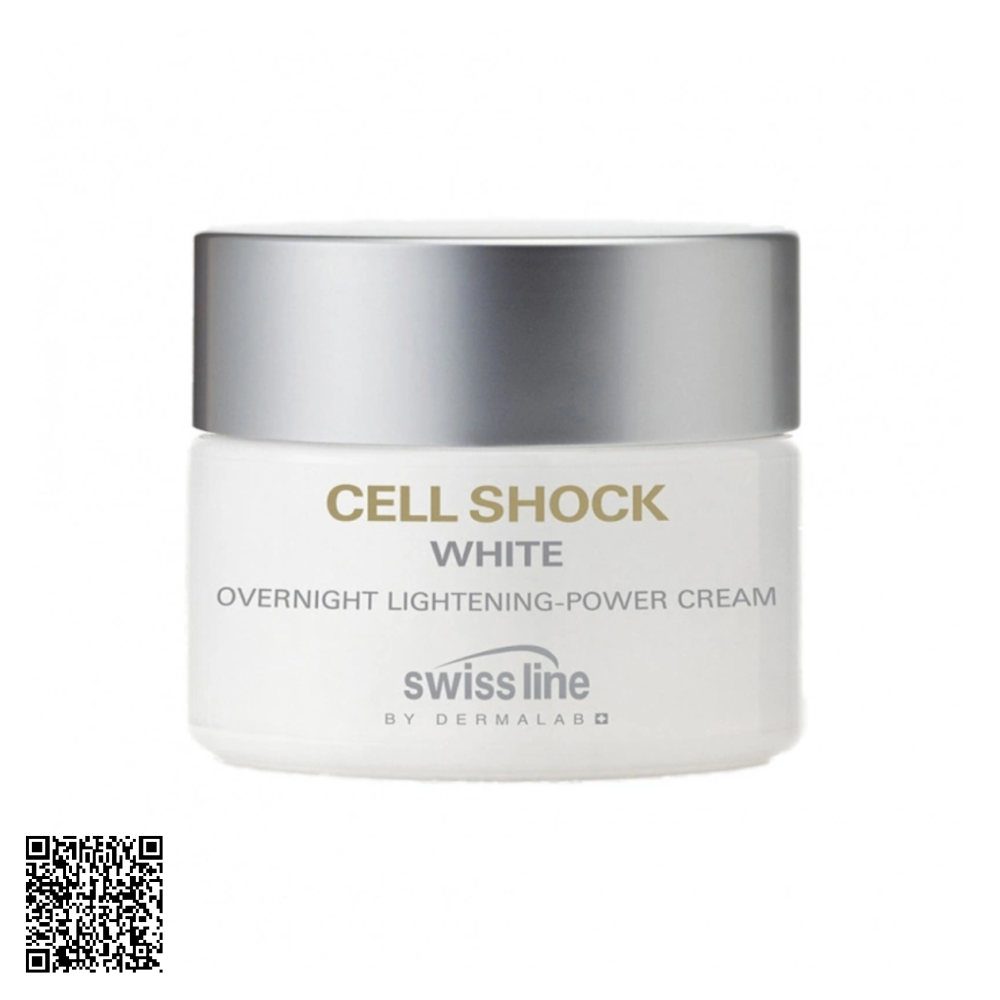 Kem Dưỡng Trắng Da Ban Đêm Swissline Cell Shock White Overnight Lightening-Power Cream Từ Thuỵ Sĩ 50ml