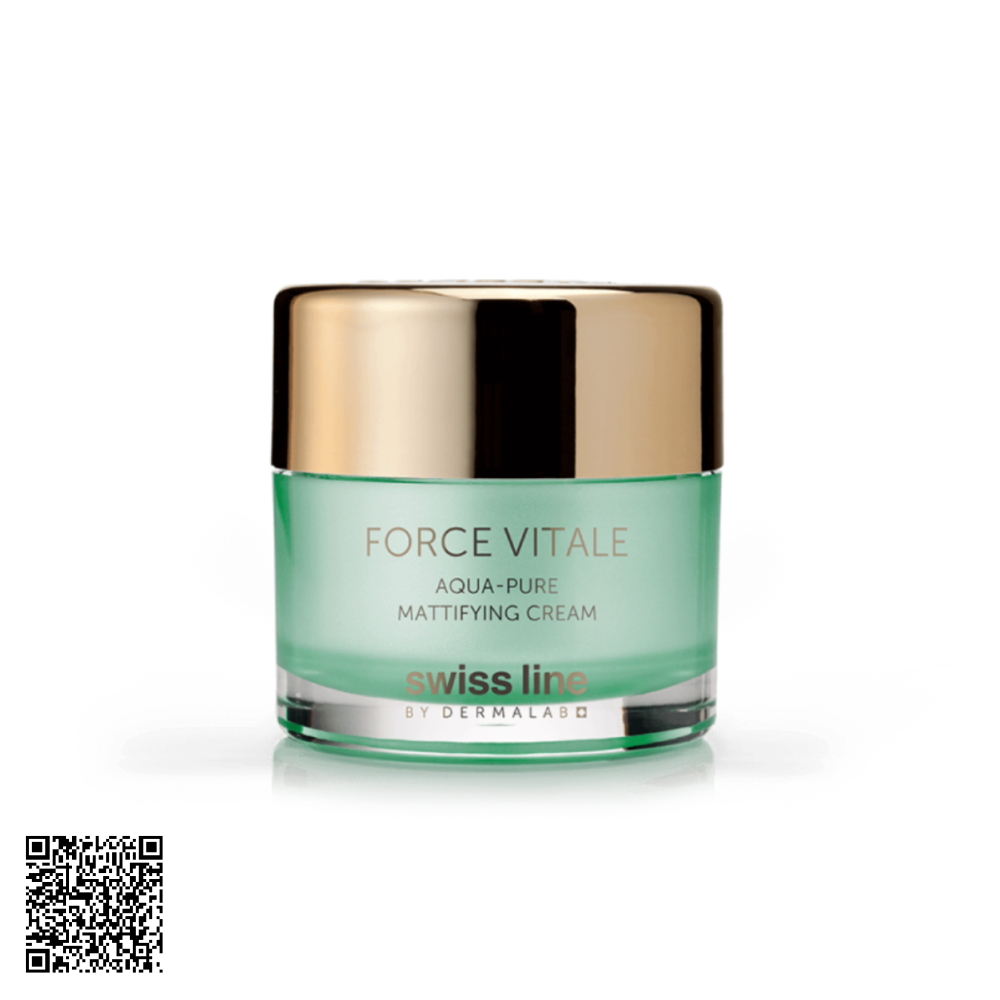 Kem Kiềm Dầu, Phục Hồi Da Tổn Thương Swissline Force Vitale Aqua-Pure Mattifying Cream Từ Thuỵ Sĩ 50ml