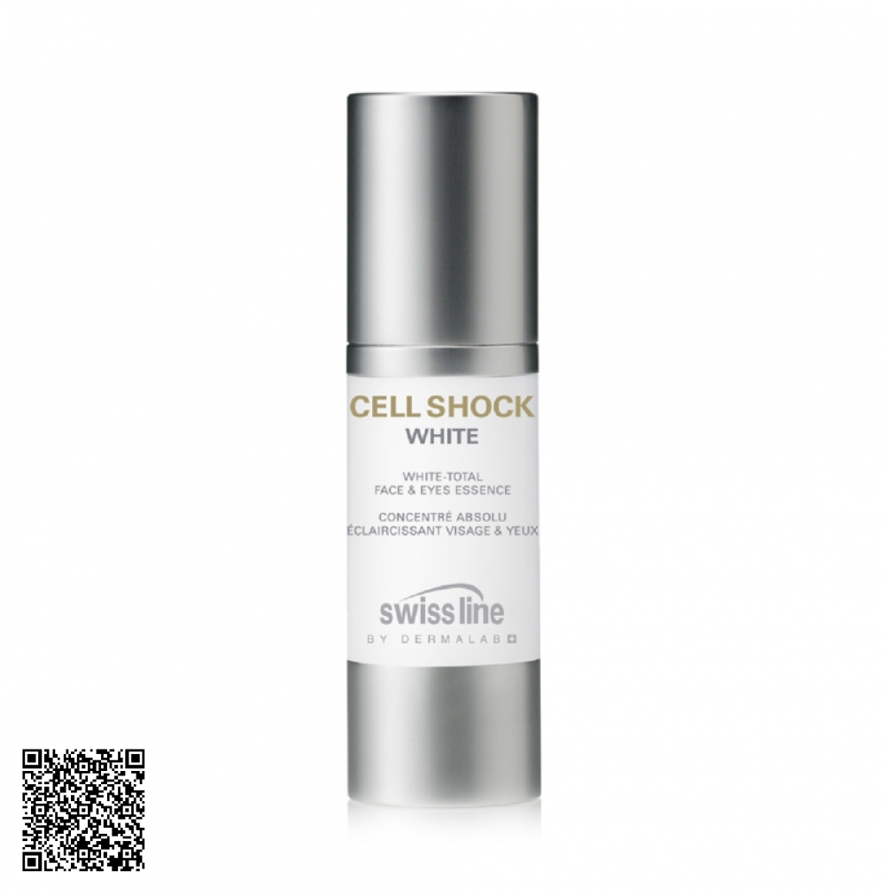 Tinh Chất Dưỡng Trắng Da Mặt Và Mắt Swissline Cell Shock White White-Total Face Eyes Essence Từ Thuỵ Sĩ 30ml
