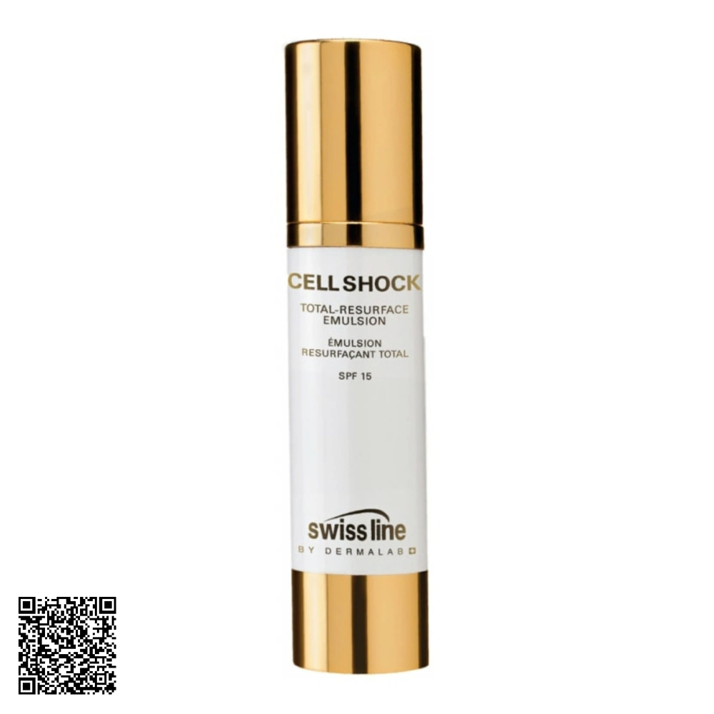 Nhũ Tương Hỗ Trợ Ngừa Lão Hóa Swissline Cell Shock Total-Resurface Emulsion SPF15 Từ Thuỵ Sĩ 50ml