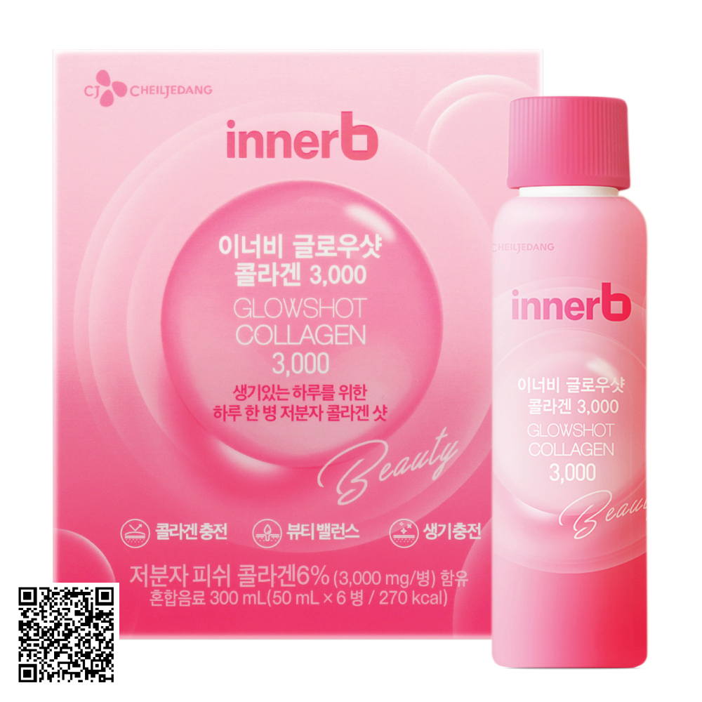 Nước Uống Collagen Innerb Glowshot Collagen 3000mg Từ Hàn Quốc 6 Ống