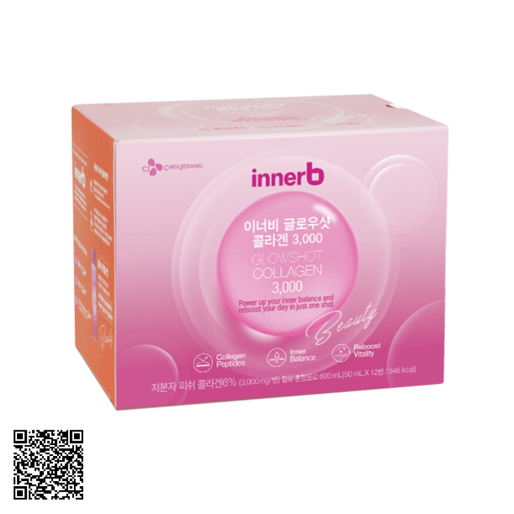 Nước Uống Collagen Innerb Glowshot Collagen 3000mg Từ Hàn Quốc 12 Ống
