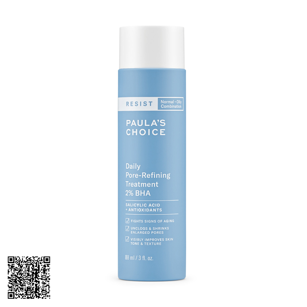 Tinh Chất Tẩy Tế Bào Chết Se Khít Lỗ Chân Lông Paula’s Choice Resist Daily Pore-Refining Treatment With 2% BHA Từ Mỹ 88ml