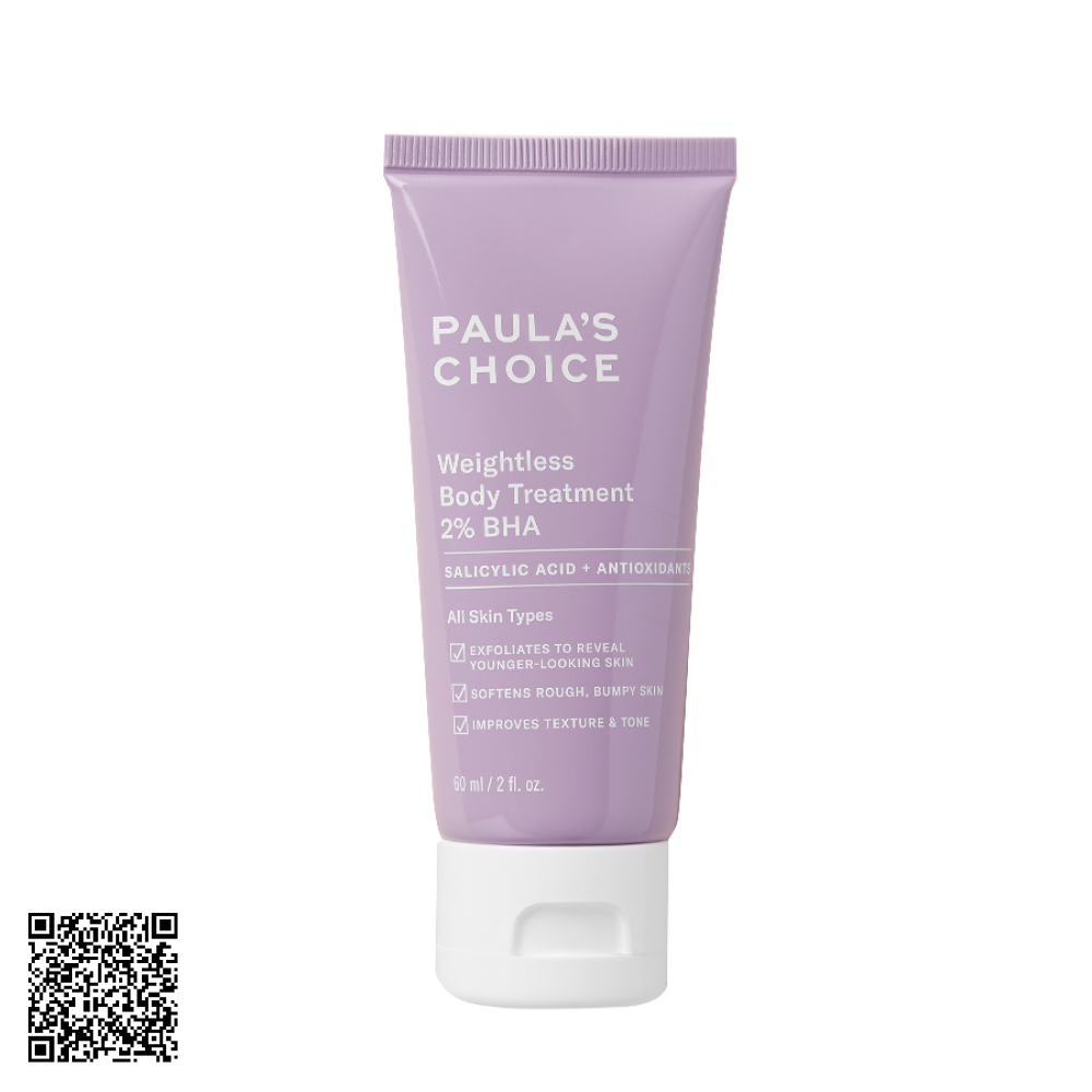 Kem Dưỡng Thể Tẩy Da Chết Paula’s Choice Weightless Body Treatment 2% BHA Từ Mỹ 210ml