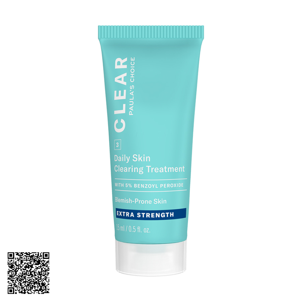 Kem Chấm Mụn Paula’s Choice Clear Regular Strength Daily Skin Clearing Treatment 2.5% Benzoyl Peroxide Từ Mỹ 15ml